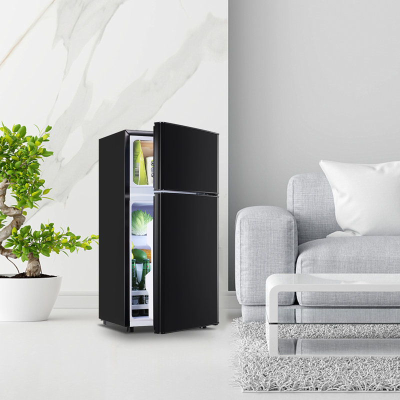 DEMULLER Arcticfresh Storage Suite 2.4 Cubic Feet Freestanding Mini Fridge with Freezer, Black