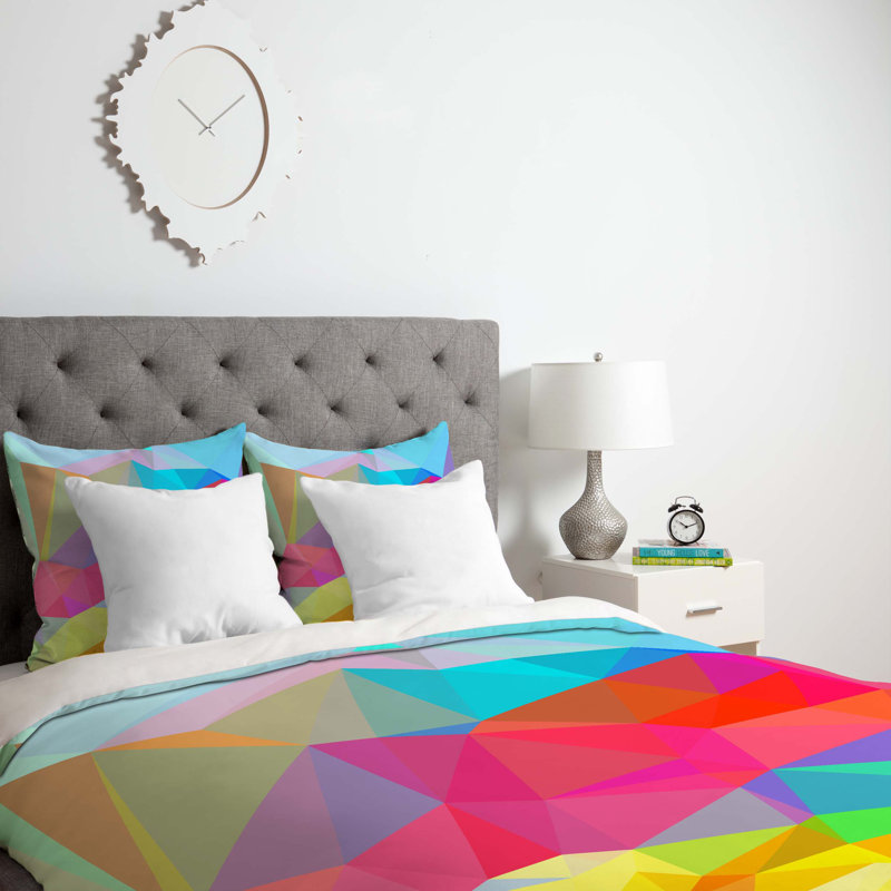 Three Of The Possessed Modern & Contemporary Polyester Geometric Shapes Duvet Cover, Twin Duvet Cover, Lightweight