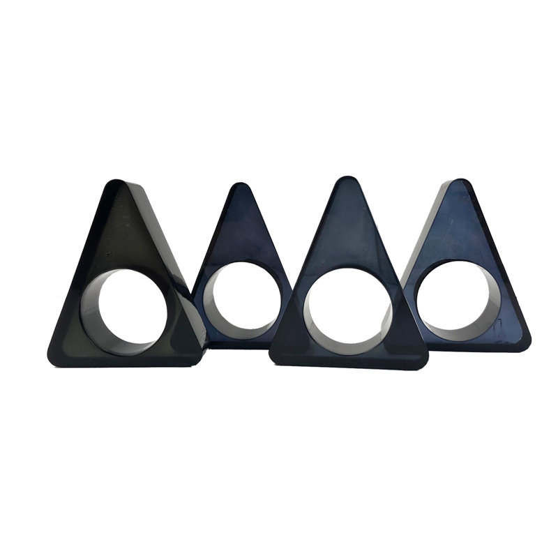 Rond de serviette triangle, gris