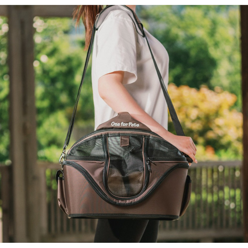 Extra Small Brown Soft Sided Airline Approved Pet Carrier