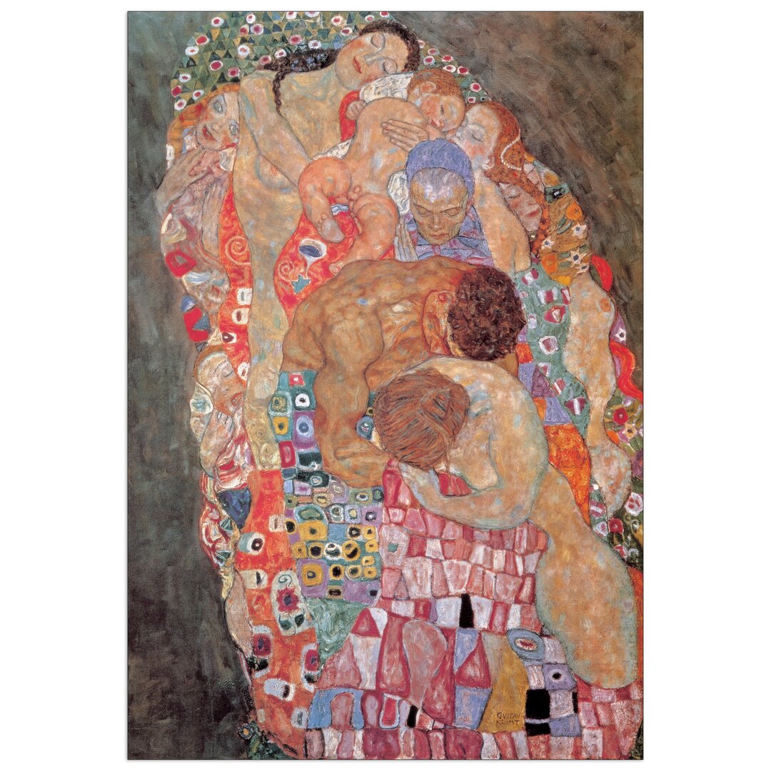 Poster „Tod und Leben“ von Gustav Klimt, Kunstdruck