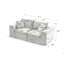 Canapé moderne en nuage de chenille, librement combinable-827129444