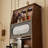 Nut-brown+Black Solid Wood+Glass Display Cases