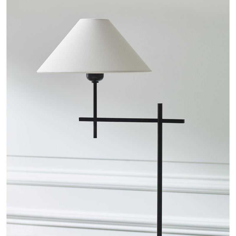 J. Randall Powers Hackney Bridge Arm Floor Lamp, Bronze, Fabric