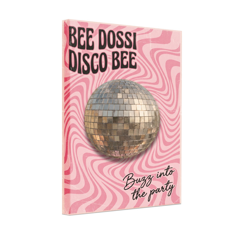Abstrait tourbillon rose sur fond boule disco, H 18 po x l 12 po