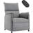 Recliner Chair, Electric Adjustable PU Recliners Home Seating With Remote Control, Modern Reclining Chair With Thick Seat Cushion And Backrest-1845564151