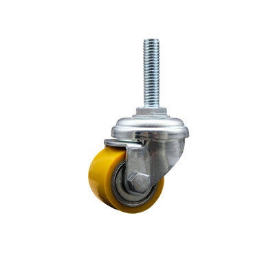 Low Profile Polyurethane 35mm Wheel 5/16 Inch Threaded Stem Caster SCC