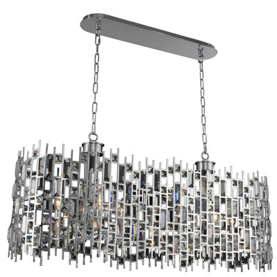 Fonseca 8 LT Chrome/Clear Linear Pendant Allegri