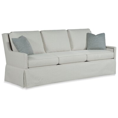 Avery 93"" Square Arm Slipcovered Sofa with Reversible Cushions -  Fairfield Chair, 2993-50_8789 06_Espresso_1009Brass