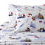 Ensemble de housse de couette en coton imprimé à motif de bateau pour enfant 4 pièces Marina-91343666