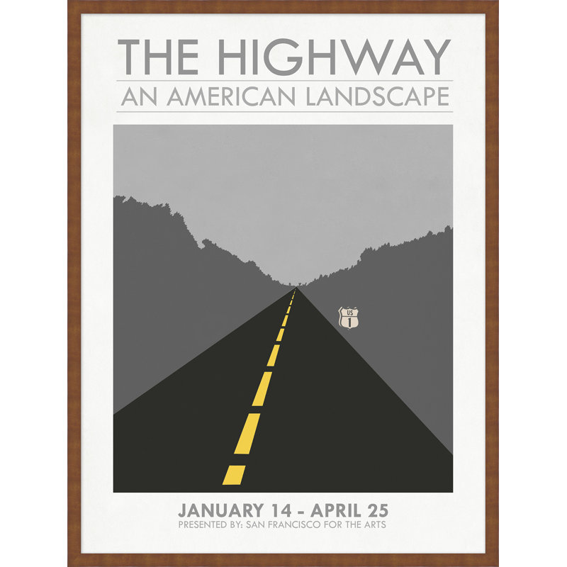 The High Way' Framed Vintage Advertisement on Glass