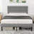 Metal Platform Bed Frame With Linen Upholstered Headboard-611230085