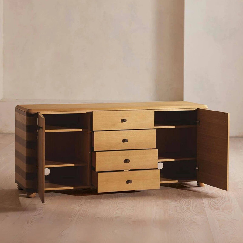 Modern minimalist storage cabinet, H 31,5 po x l 70,86 po x P 17,72 po