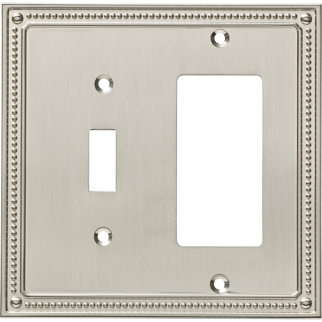 Classic Beaded 2-Gang Toggle Light Switch / Rocker Combination Wall Plate Franklin Brass 