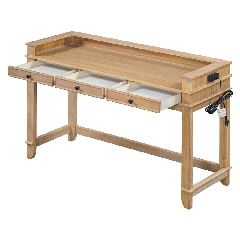 4-Piece Dining Table Set For 3, Natural/Beige