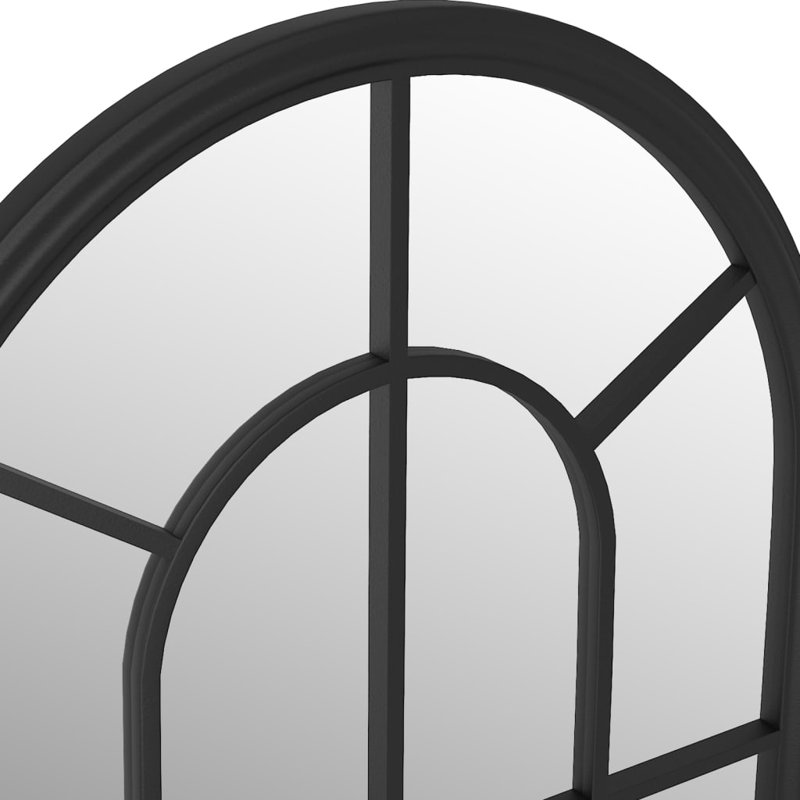 Mooney Metal Flat Wall Mirror, Black