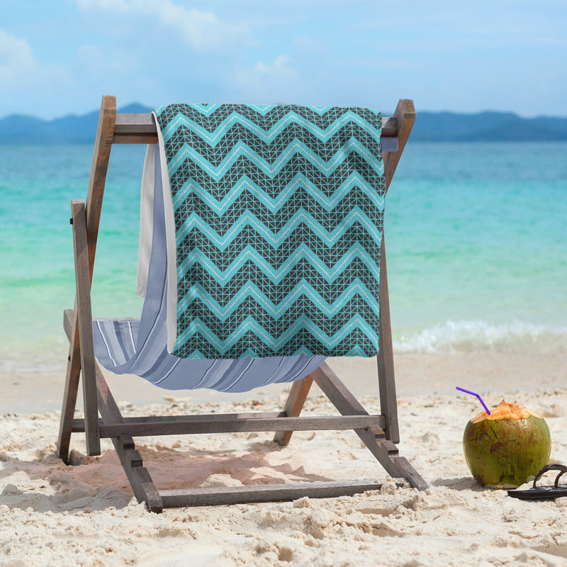 Stephenie Beach Towel, Sky/Black