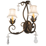 Crystal 2 - Light Candle Wall Light