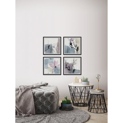 " Flower Outlines " 4 - Pieces