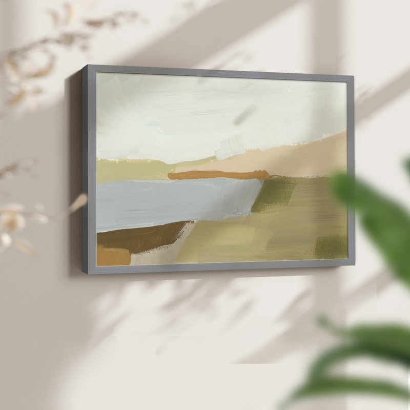 Stacked Landscape I - Reproduction encadrée - Restickable, Gris, H 11 po x l 14 po