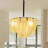 Paula 3-Light Dimmable Frosted Glass Feather Tiered Chandelier