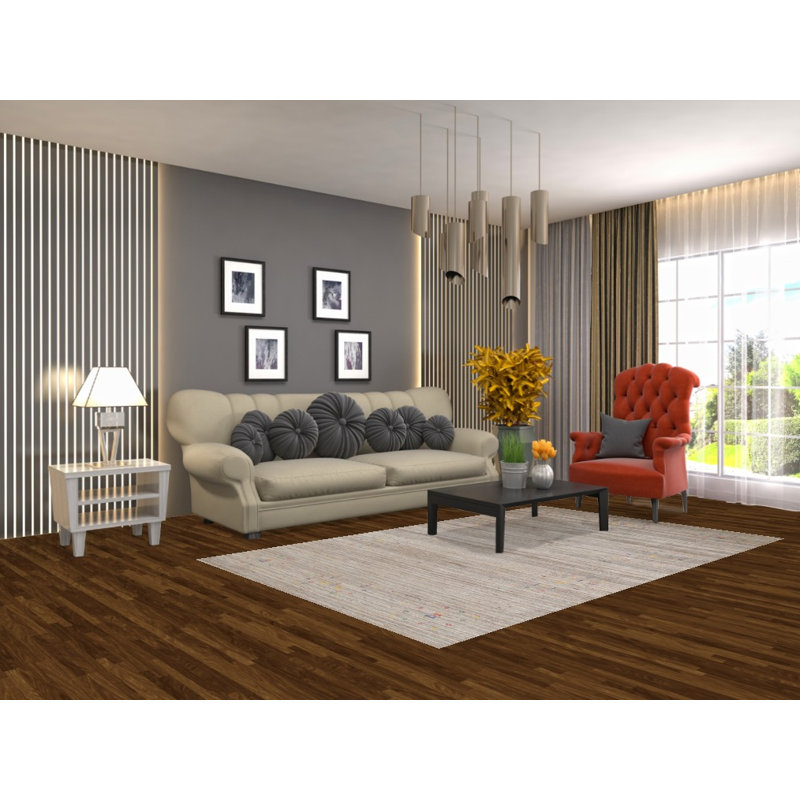 Tapis indien rayé Gabbeh 5 x 8