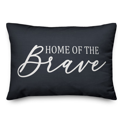  Housse et insert de coussin rectangulaire Home of the Brave