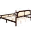 Lit King en pin avec tête de lit élégante, couleur noyer, structure stable, finition pin pour une chambre moderne-251823681