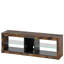 Nabria 55" length  TV Stand Cabinet With Glass Shelf & RGB LED Lighted for up to 65" TVs-1923222132