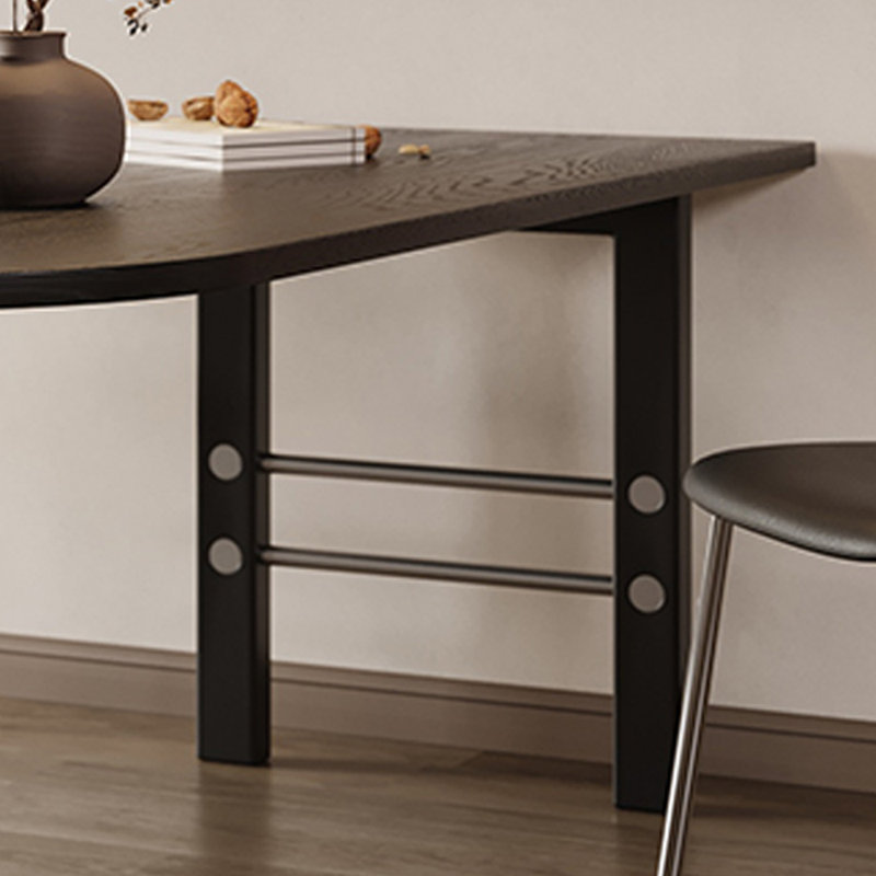 Bureau de table en bois de frêne noir Creative Design, H 29,52 po x l 62,99 po x P 27,55 po