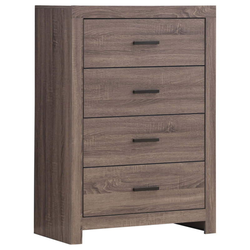 Commode rectangulaire à 4 tiroirs Geary Barrel Oak, Chêne