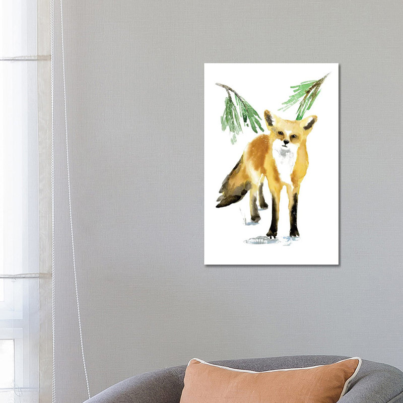 Snowy Fox II by Annie Warren - Wrapped Canvas Print, 66.04 cm H x 45.72 cm W x 3.175 cm D