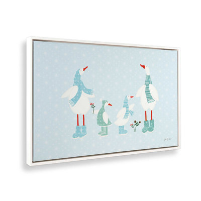 «Ducks in the Snow I» par Yvette St. Amant, reproduction d'art sur toile