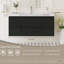 Meuble-lavabo mural 48 po avec lavabo, bois, tiroirs à fermeture en douceur, résine blanc brillant une pièce, assemblage rapide