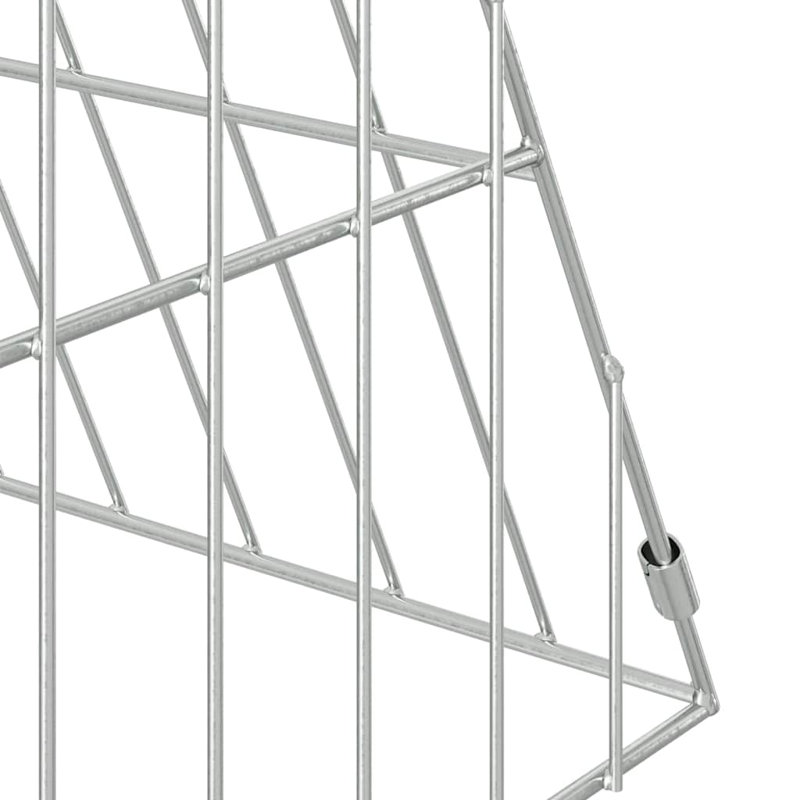  Cage à lapin argenté 650 x 55 x 55 cm, acier galvanisé, H 21,65 po x l 43,31 po x P 21,65 po