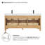 Meuble-lavabo double 72 po Caledon
