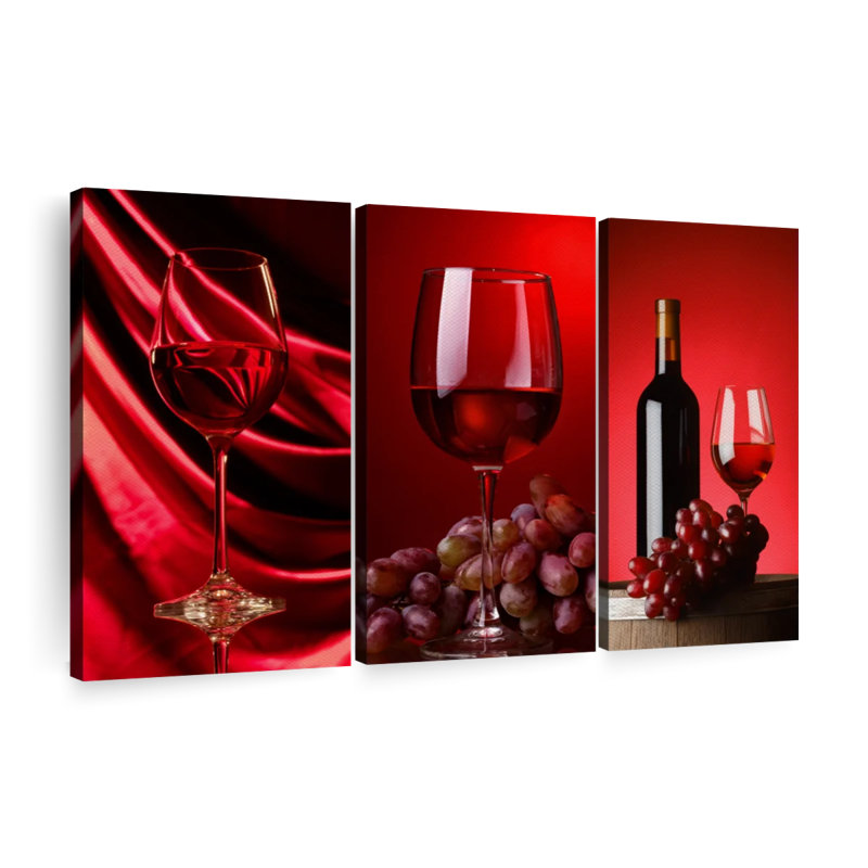 «Sparkling Red Wine», reproduction d'art sur toile, H 28 po x l 45 po x P 1,25 po