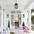 Modern Black Outdoor Hanging Lantern with Adjustable Chain
