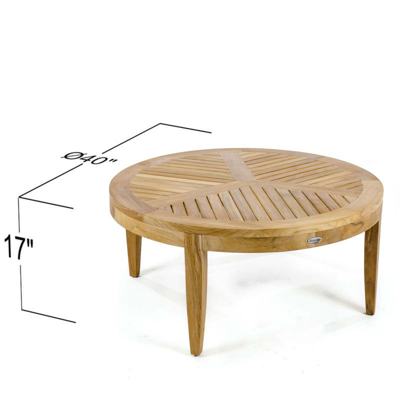 Laguna 40" Round Teak Outdoor Coffee Table