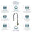 Transolid Bell'arte Pull Down Kitchen Faucet-48275744
