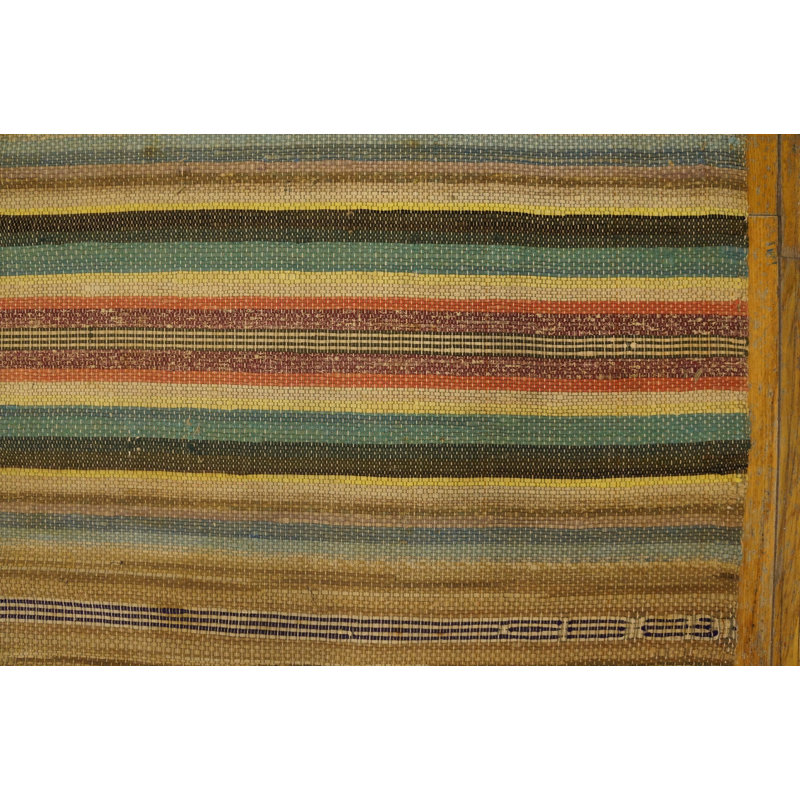 Antique American Rag Rug Room Size Wool