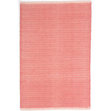Herringbone Coral Handwoven Cotton Rug