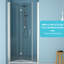 Porte de douche l 32 po x H 72 po avec verre trempé, nickel brossé - concept de conception d'espace, procédure d'installation facile, apparence élégante de la salle de bain, assemblage, apparence