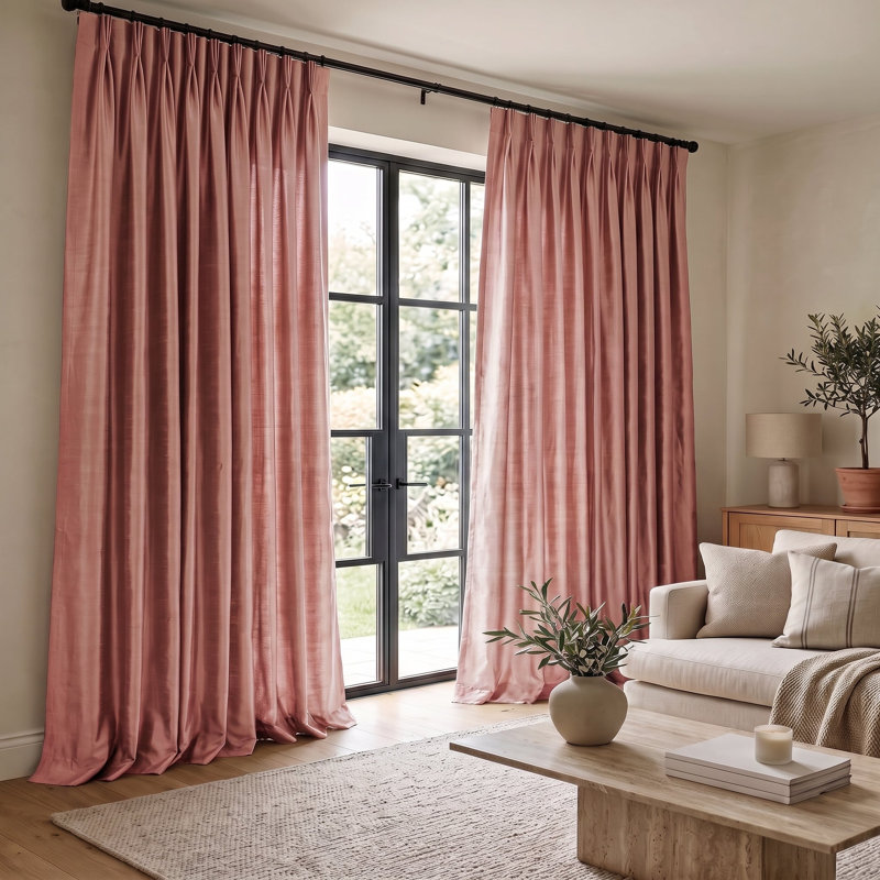 Thorndike Silk Blackout Single Curtain Panel, 50" W x 96" L