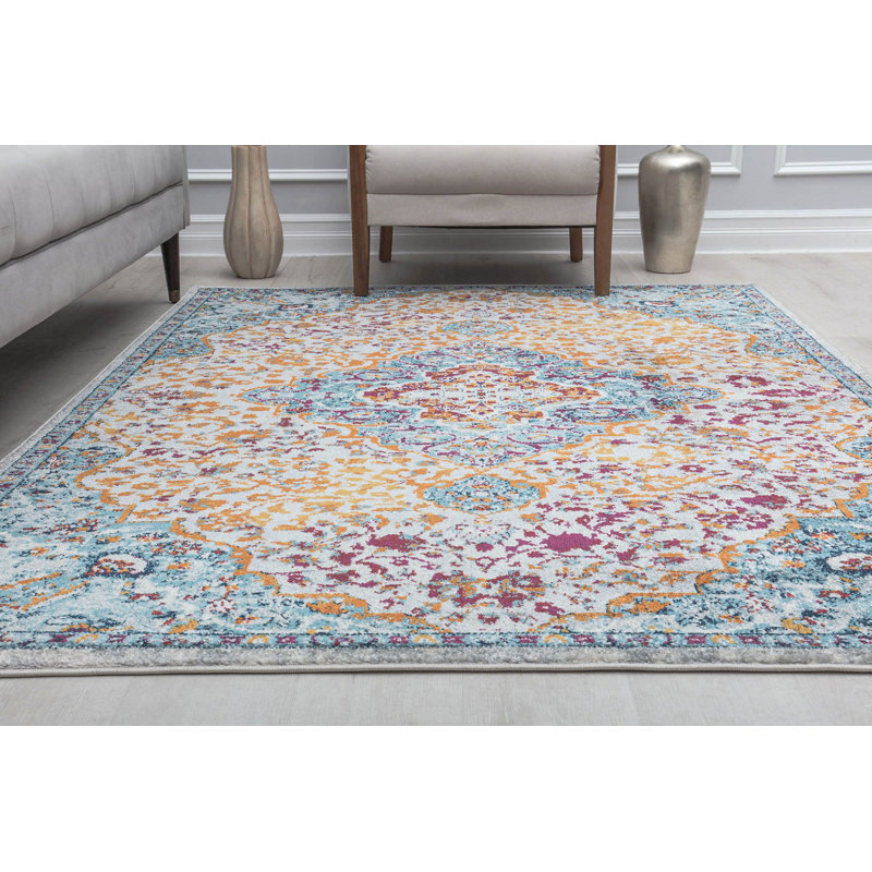 Tapis intérieur rétro Hailey, Rectangle 8 pi x 10 pi