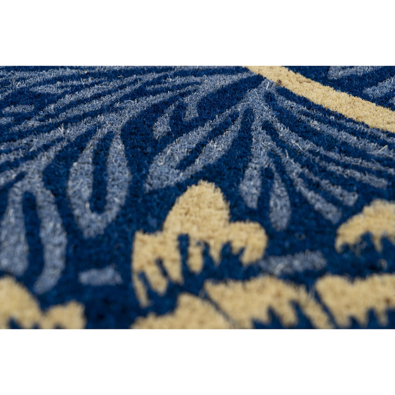 Victoria and Albert Museum Tulip and Willow Coir Doormat, 24" W x 36" L