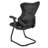 Designer Mesh Sled Base Side Reception Chair with Adjustable Arms