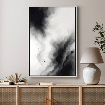 Art mural encadré, impressions murales abstraites rétro pour chambre à coucher - 24 po x 36 po