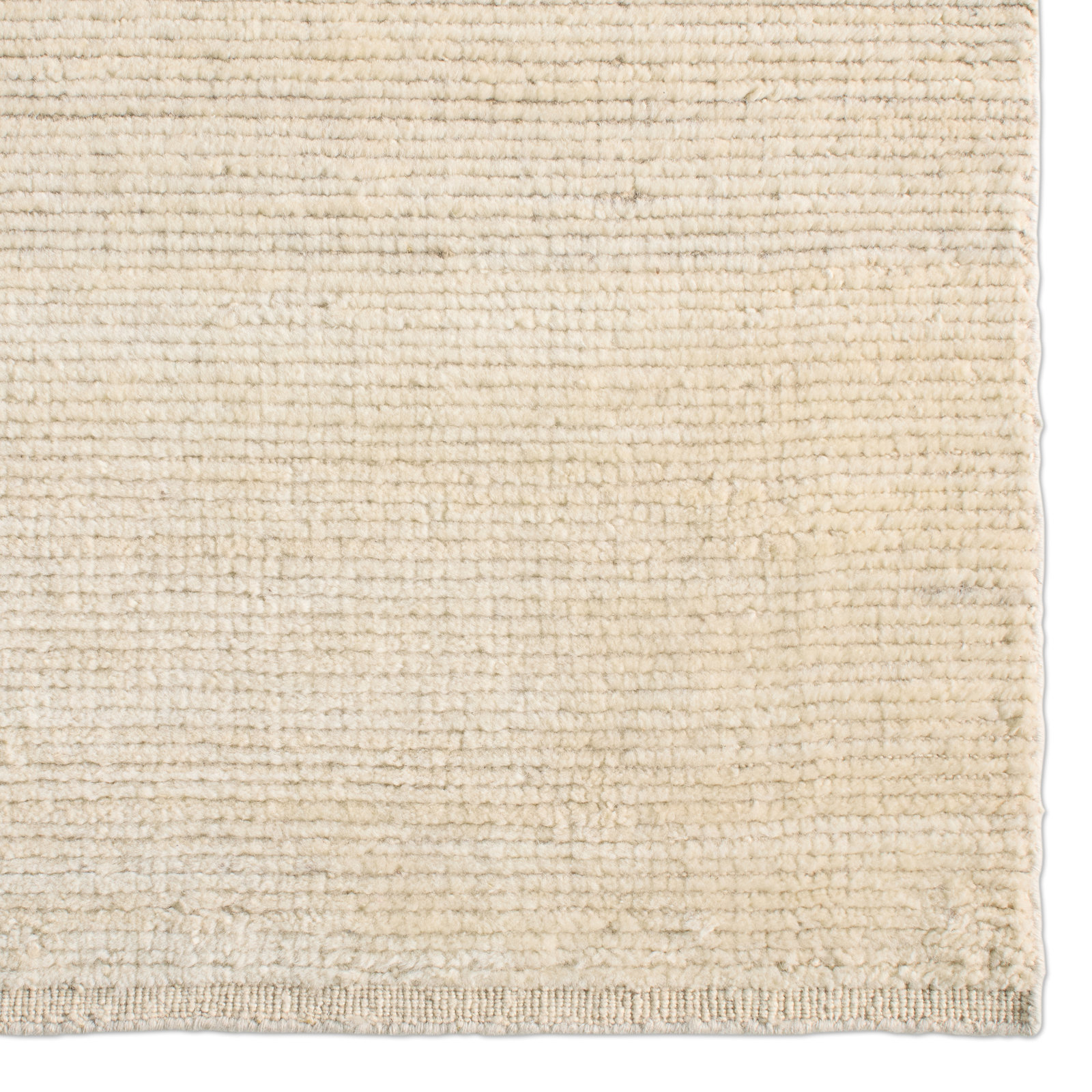 Nona Ivory Tan Hand-Woven Striped Rug, Rectangle 6' x 9'