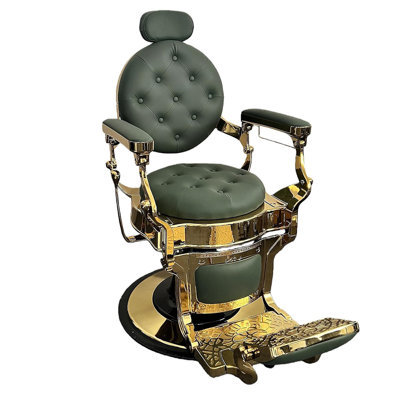 Fauteuil de coiffeur inclinable vintage avec relevage hydraulique, capacité de 700 lb, fauteuil de salon et tatoo pivotant à 360 ° à hauteur réglable avec appui-tête